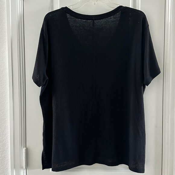 Old Navy Boyfriend V-Neck T-Shirt XL Black - Picture 2 of 5